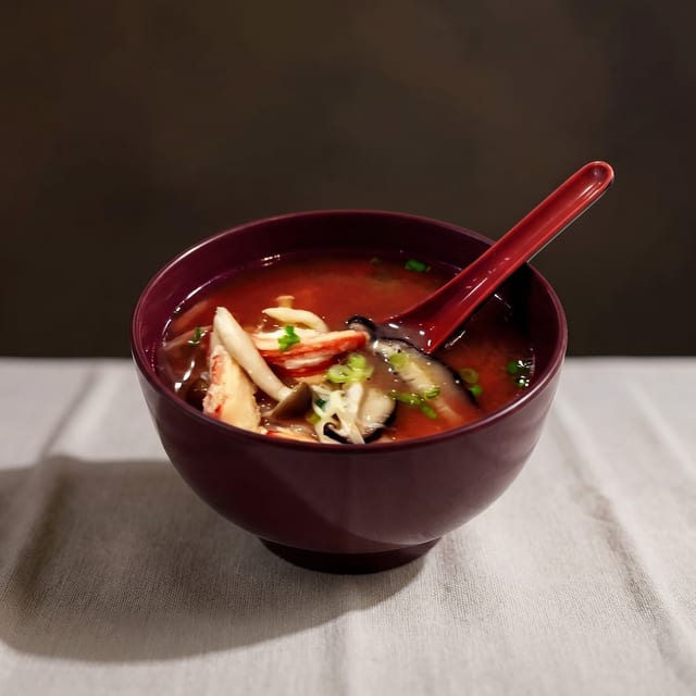 Snow Crab Mushroom Miso Soup (GF).