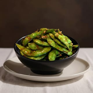 Garlic Edamame (V)
