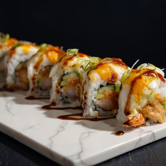 White Dragon Roll (Baked) (+GF).