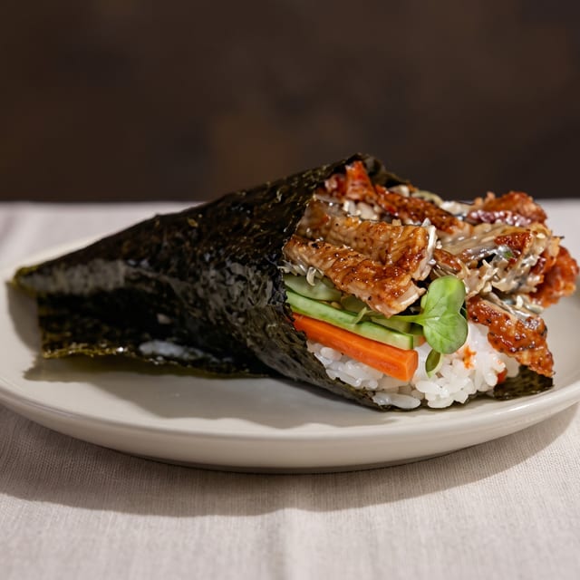 Salmon Skin Handroll (GF).